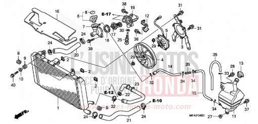 RADIATEUR CBF1000A9 de 2009